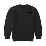 G West Mens Logo Fleece Crewneck With Invisible Zippers