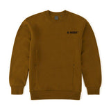 G West Mens Logo Fleece Crewneck With Invisible Zippers