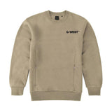 G West Mens Logo Fleece Crewneck With Invisible Zippers