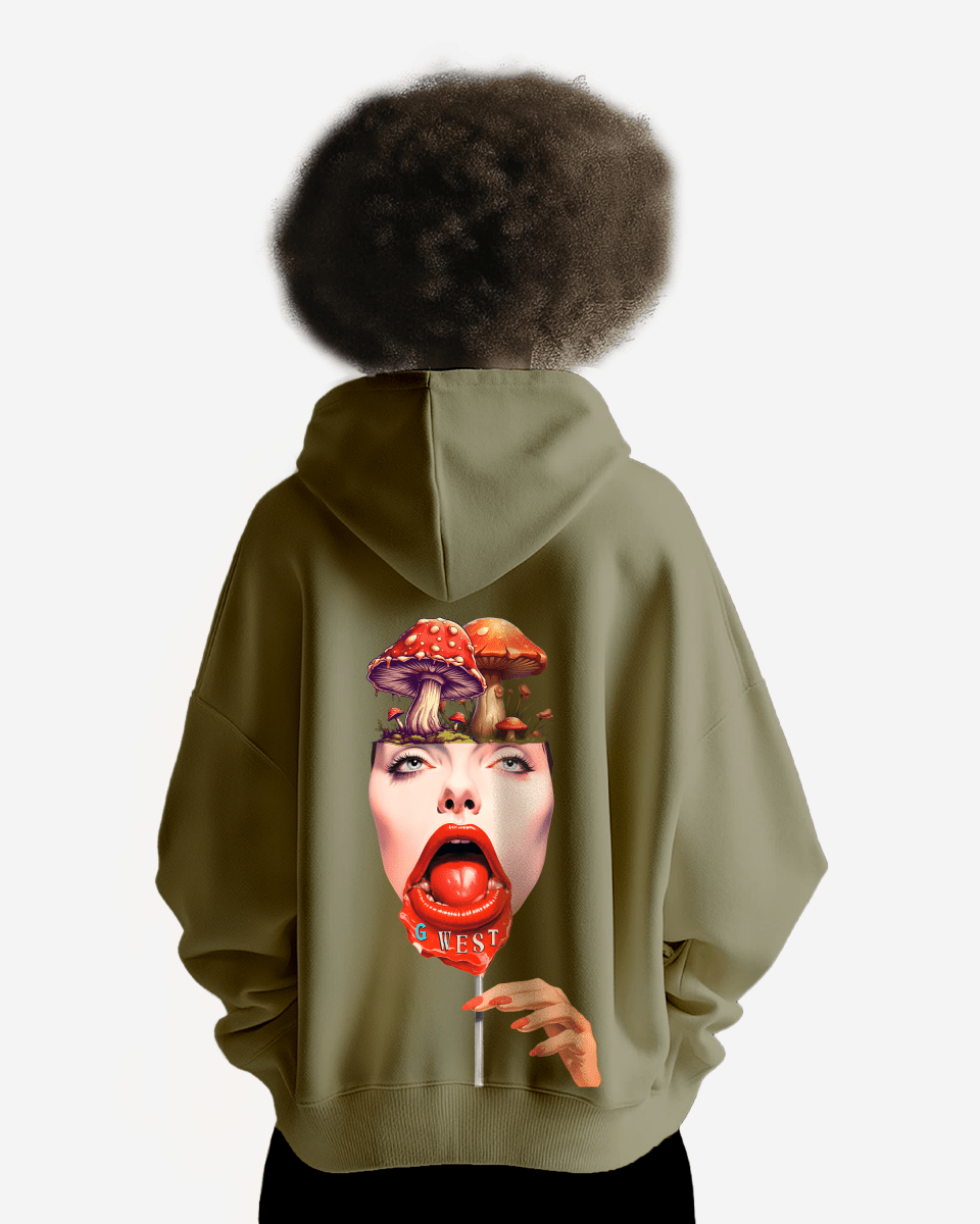 G West Mushroom Lollipop Heavy Premium Hoodie