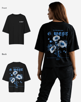 G West Oversized Blue Garden Tee - WOMEN