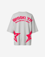 G West Oversized Brooklyn Arch Logo Tee -WOMEN
