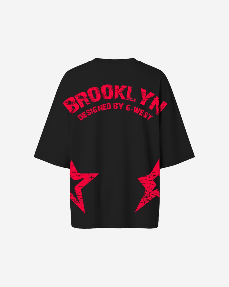 G West Oversized Brooklyn Arch Logo Tee -WOMEN