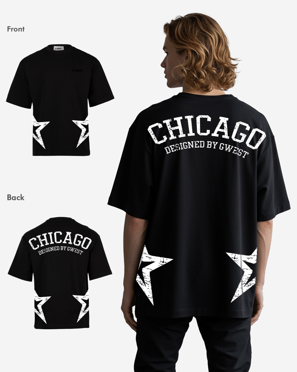 G West Oversized Chicago Arch Logo Tee