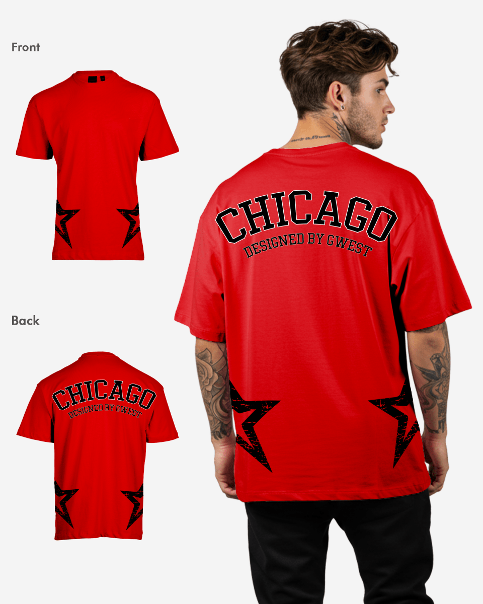 G West Oversized Chicago Arch Logo Tee