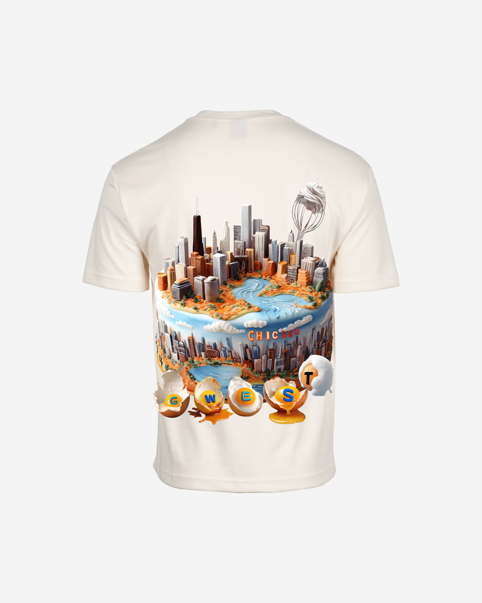 G WEST OVERSIZED CHICAGO CAKE TEE