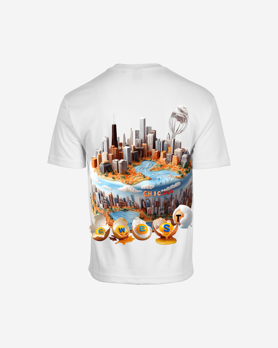 G WEST OVERSIZED CHICAGO CAKE TEE
