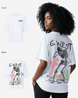 G West Womens Oversized Colors Of Life Tee