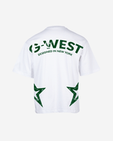 G West Oversized Cricket White T-Shirt