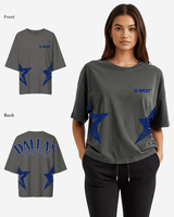 G West Womens Oversized Dallas Logo Tee