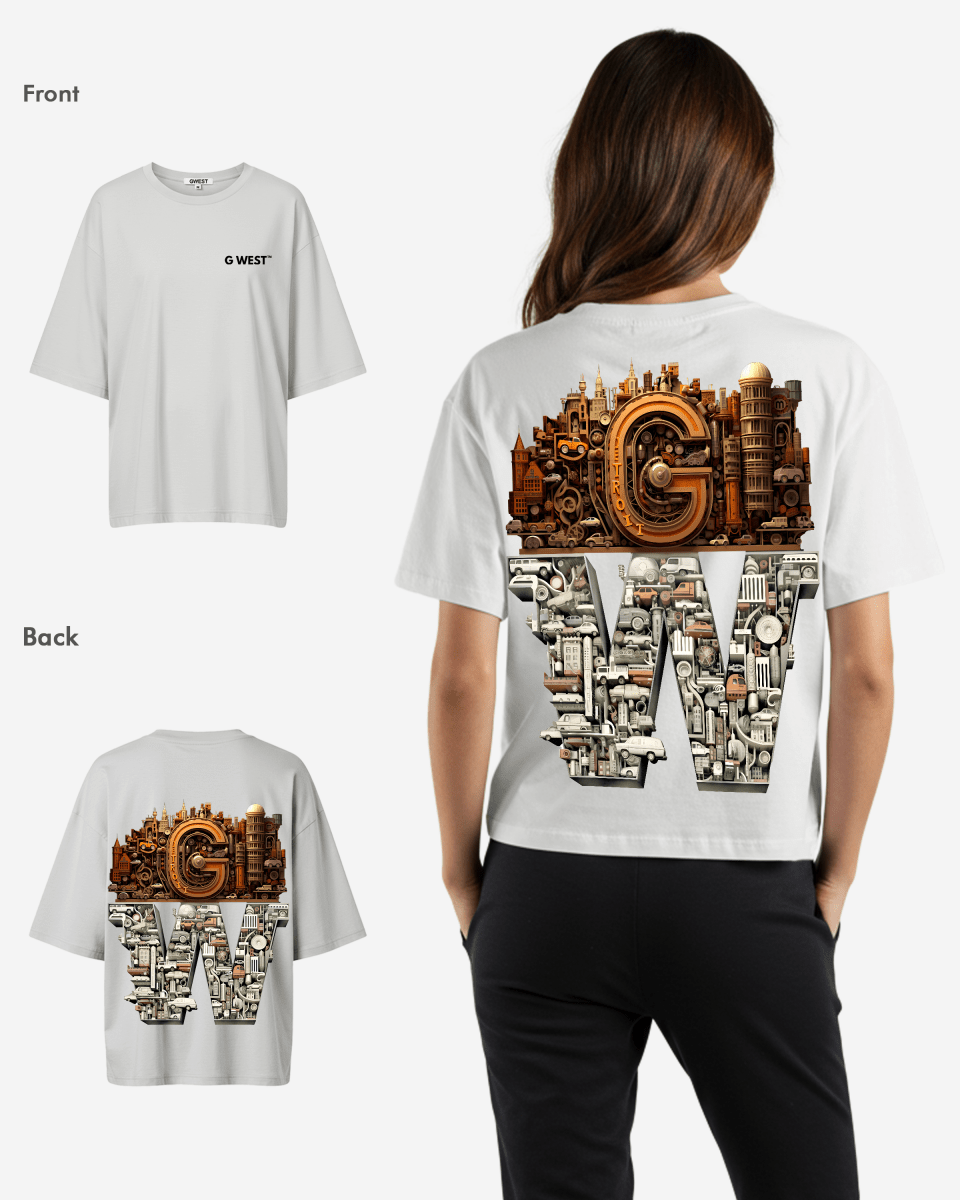 G WEST OVERSIZED DETROIT MOTORCITY T-SHIRT - WOMEN