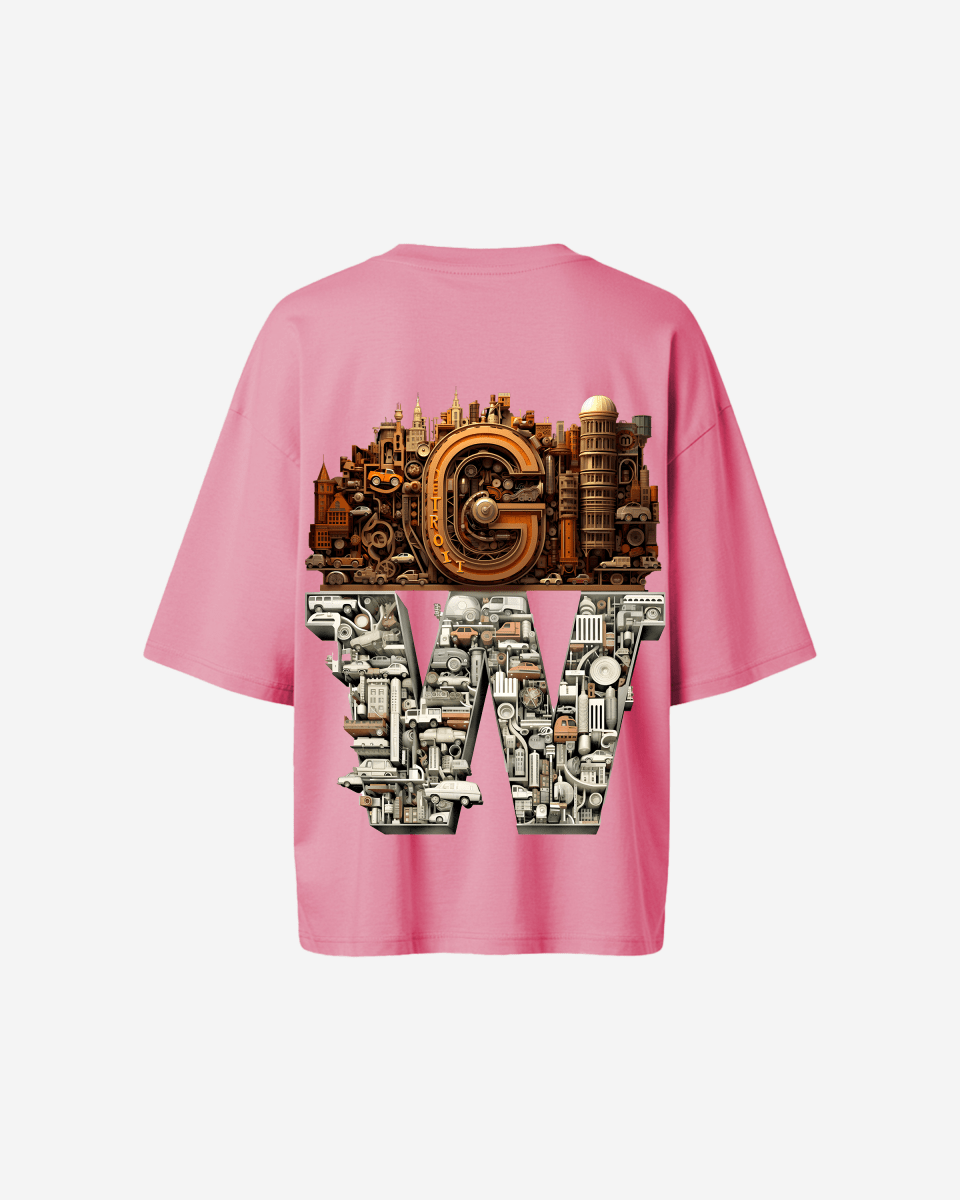 G WEST OVERSIZED DETROIT MOTORCITY T-SHIRT - WOMEN