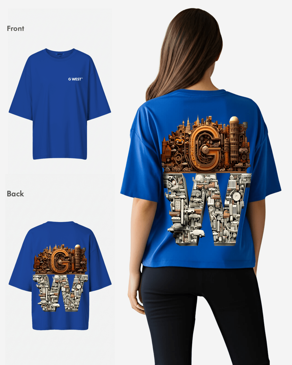 G WEST OVERSIZED DETROIT MOTORCITY T-SHIRT - WOMEN