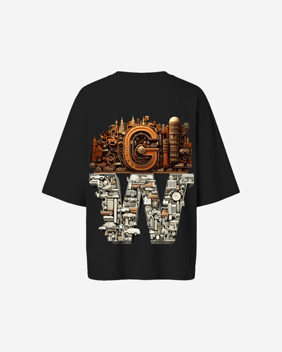 G WEST OVERSIZED DETROIT MOTORCITY T-SHIRT - WOMEN