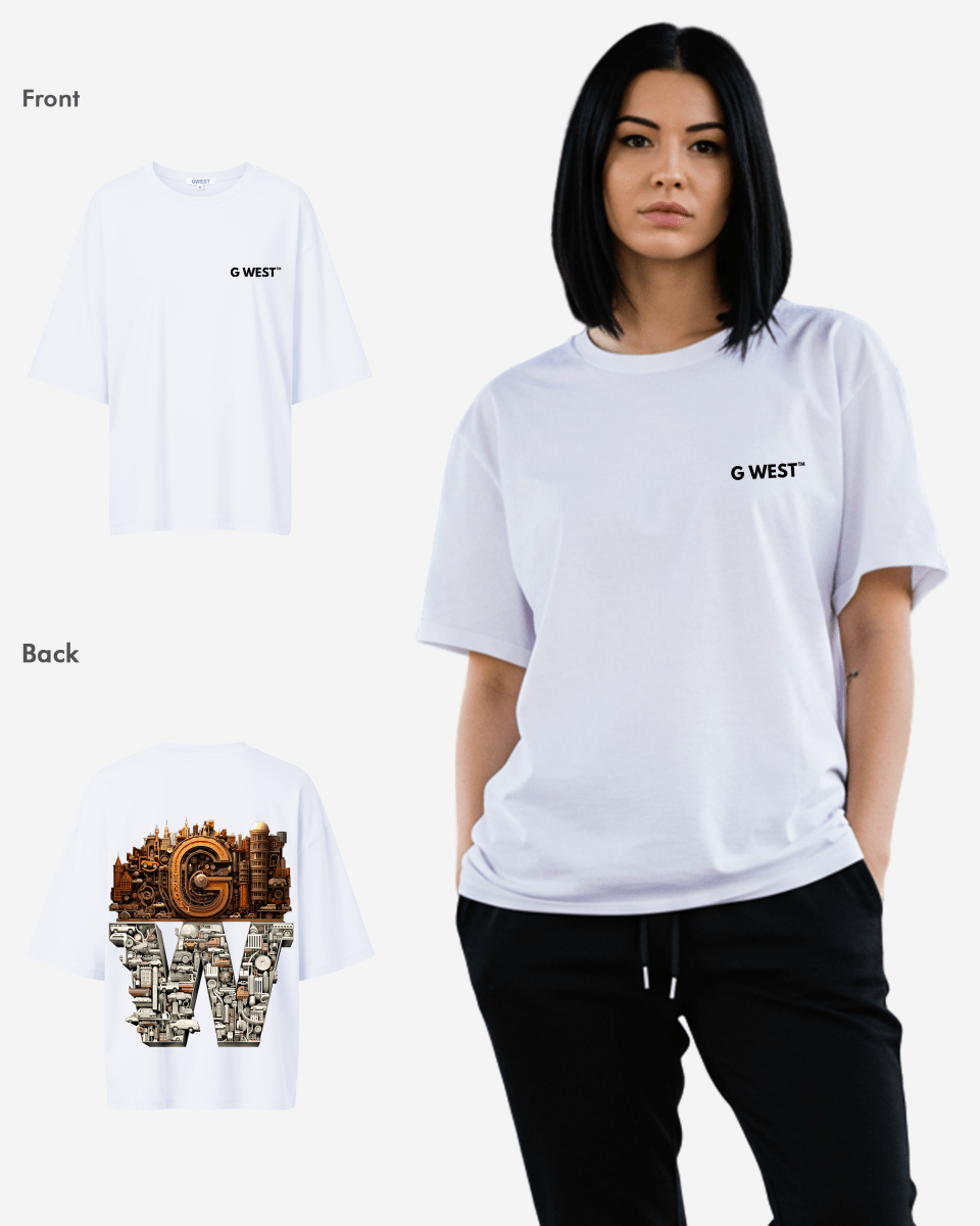 G WEST OVERSIZED DETROIT MOTORCITY T-SHIRT - WOMEN