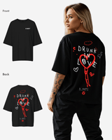 G West Womens Oversized Drunk In Love Tee