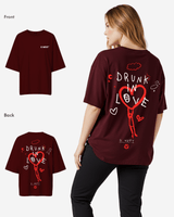 G West Womens Oversized Drunk In Love Tee