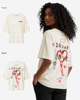 G West Womens Oversized Drunk In Love Tee