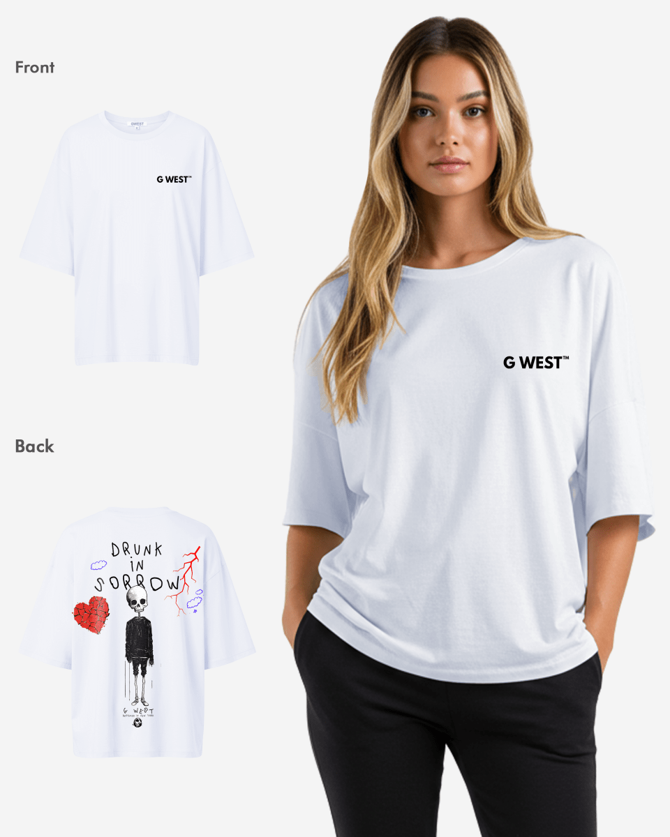 G West Oversized Drunk In Sorrow Tee - WOMEN