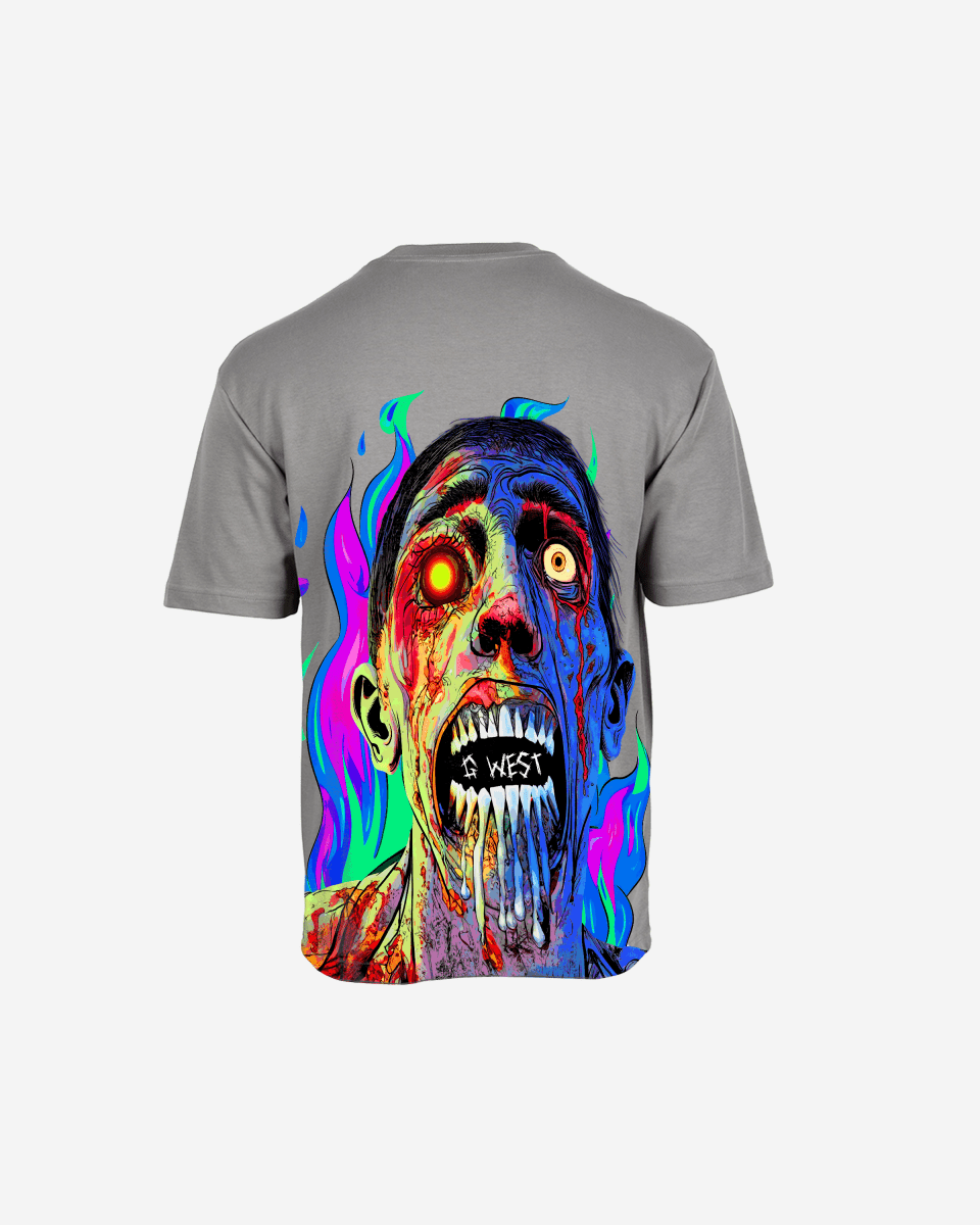 G West Oversized Flaming Zombie Tee