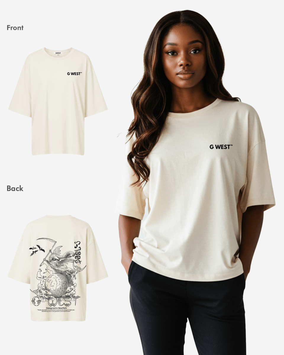 G West Oversized Gratitude Reaper Tee - WOMEN