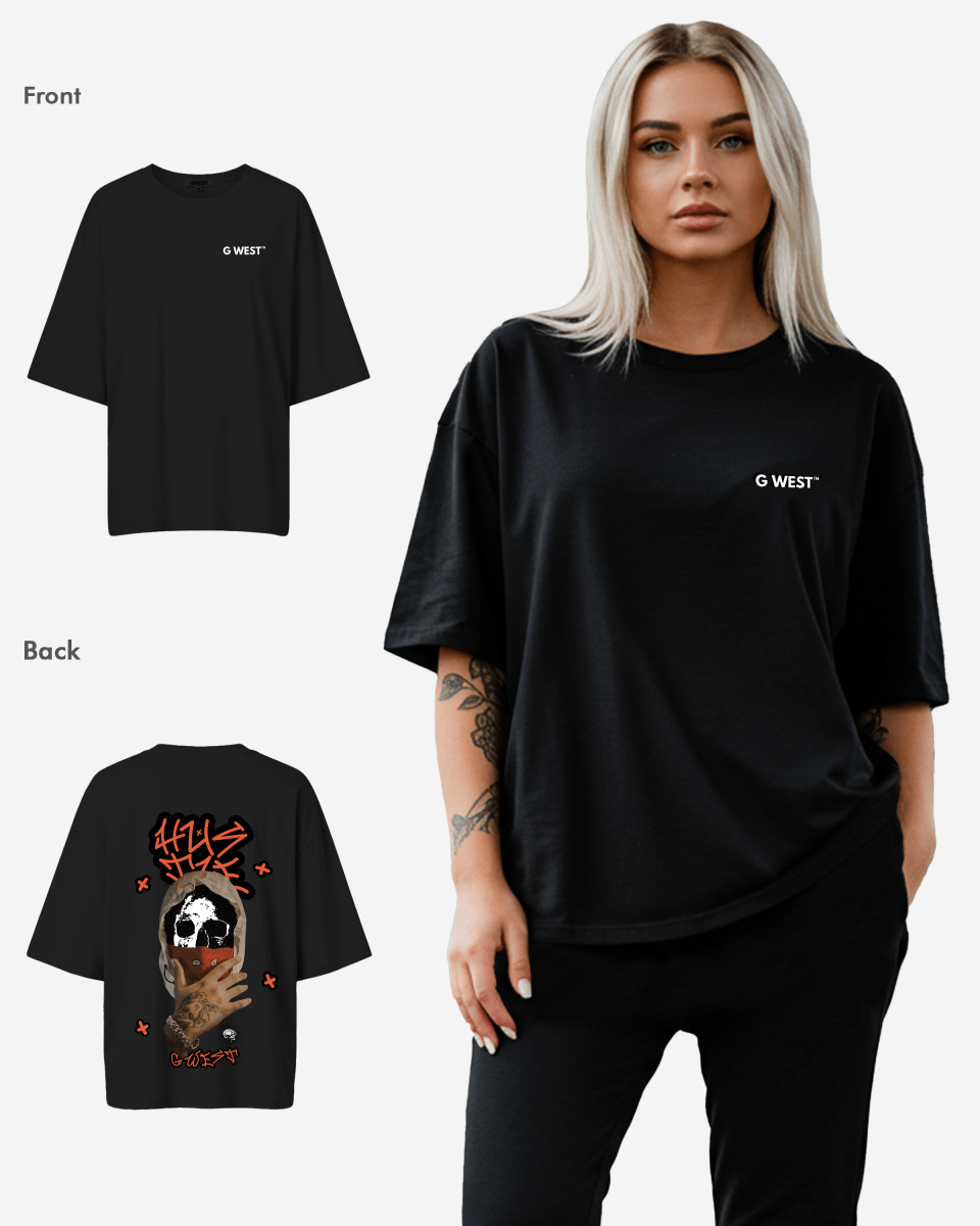 G West Womens Oversized Hustle T-Shirt
