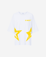 G West Oversized Louisiana Arch Logo Black Tee - WOMEN