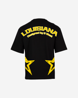 G West Oversized Louisiana Arch Logo Black Tee