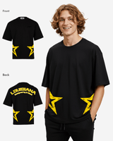 G West Oversized Louisiana Arch Logo Black Tee