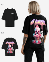 G West Womens Oversized Melting Ice Cream Tee