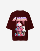 G West Womens Oversized Melting Ice Cream Tee