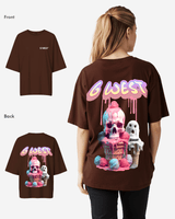 G West Womens Oversized Melting Ice Cream Tee