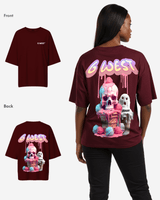 G West Womens Oversized Melting Ice Cream Tee