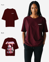 G West Womens Oversized Melting Ice Cream Tee