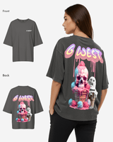 G West Womens Oversized Melting Ice Cream Tee