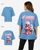 G West Womens Oversized Melting Ice Cream Tee