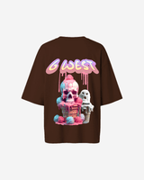 G West Womens Oversized Melting Ice Cream Tee