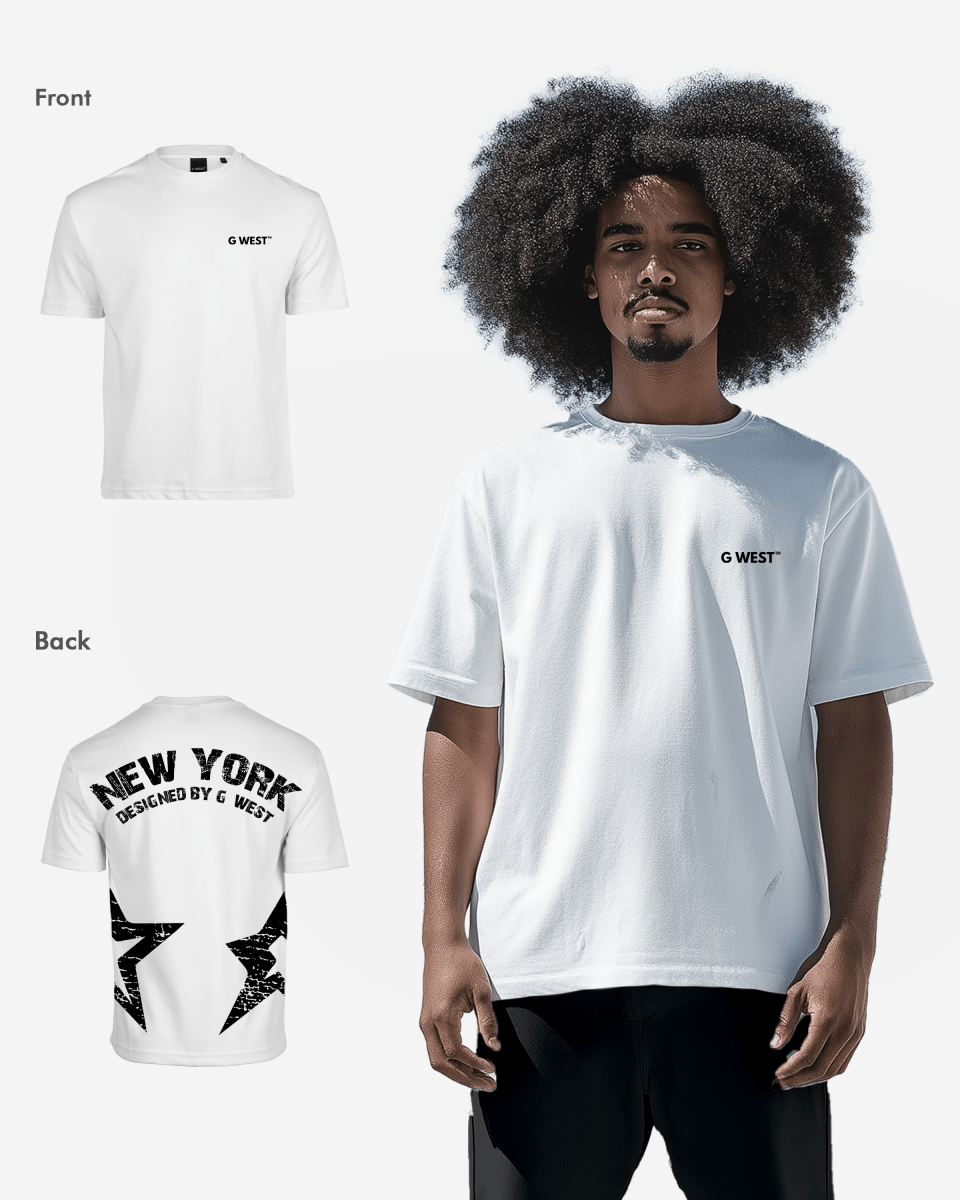 G West Oversized New York Arch Logo Tee Gwdtfl9053 - 2 Colors