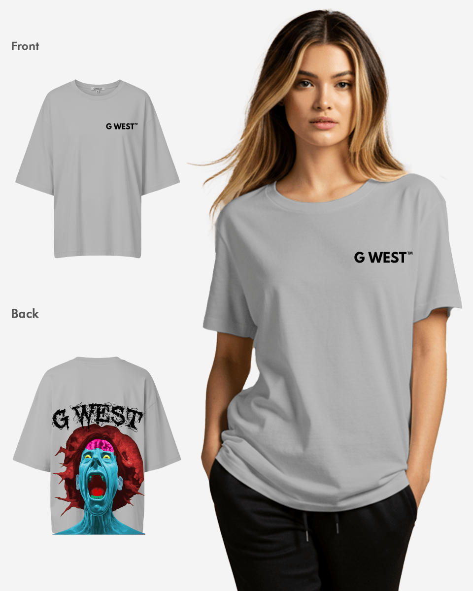 G West Oversized Premium Erupt Brain T-Shirt - WOMEN