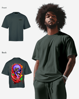 G WEST OVERSIZED PREMIUM SNAKE SKULL T-SHIRT