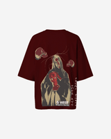 G West Oversized Red Skull Tee - Women