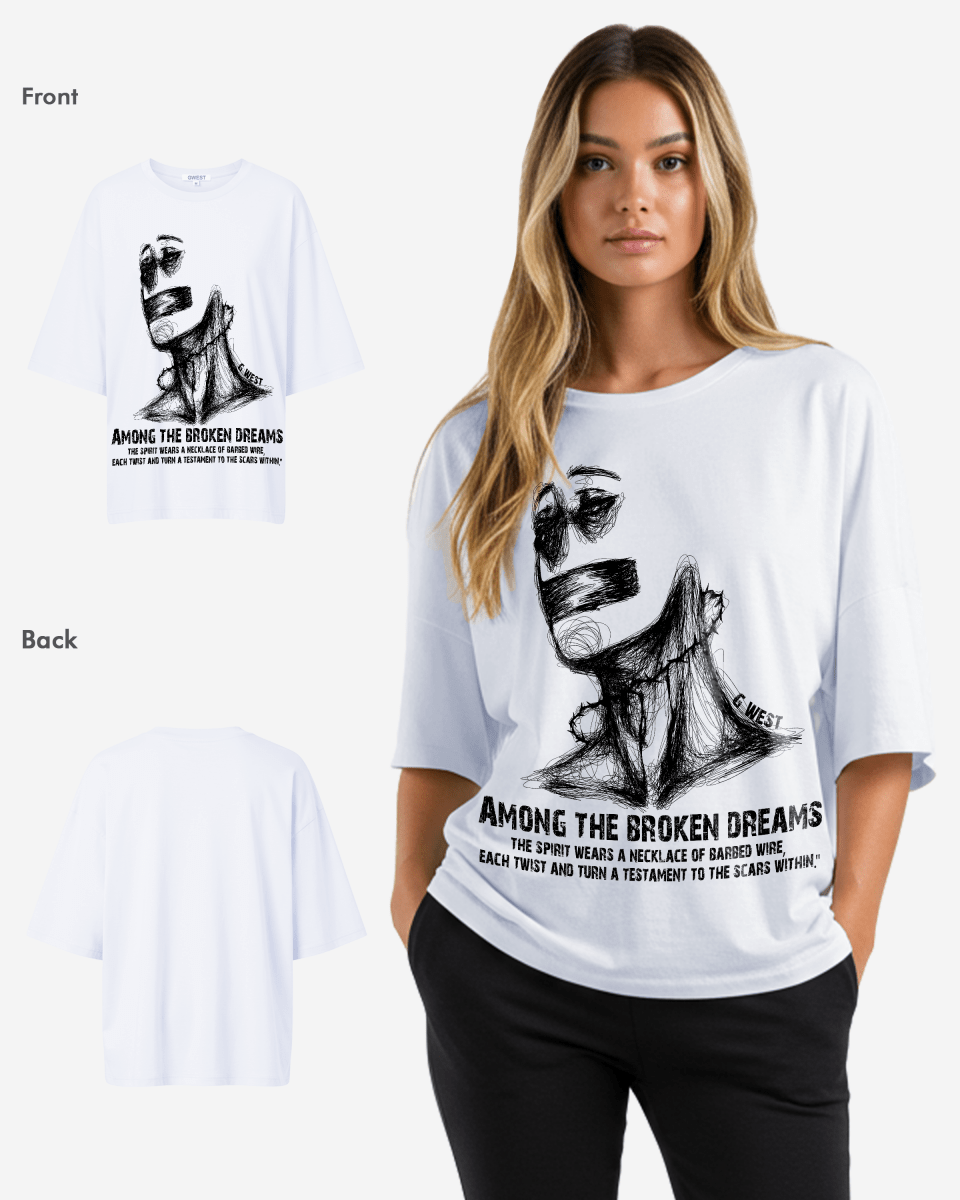 G West Oversized Sinner Black Tee - WOMEN