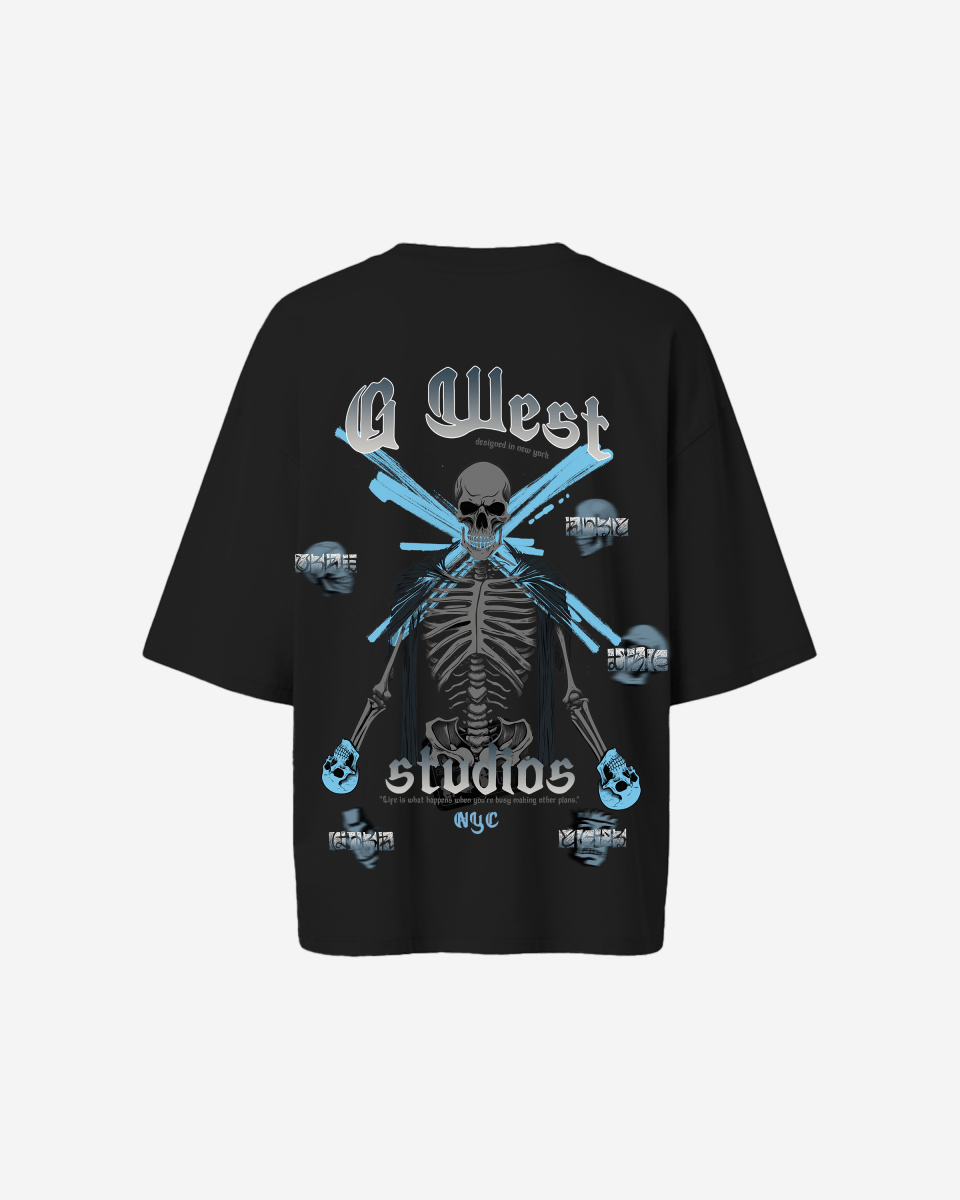 G West Oversized Skull Tee -WOMEN