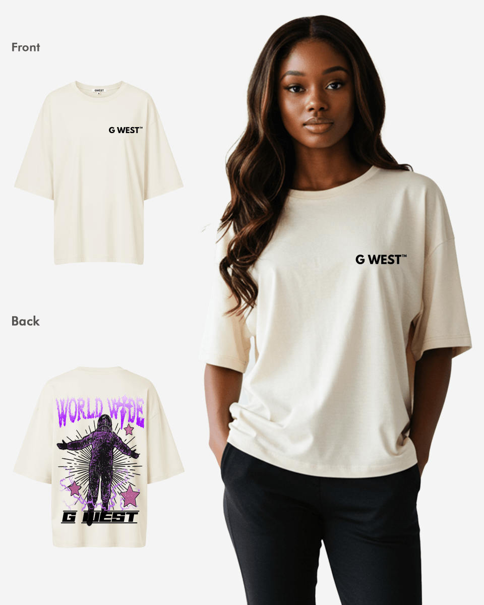 G West Oversized World Wide Star Tee -WOMEN
