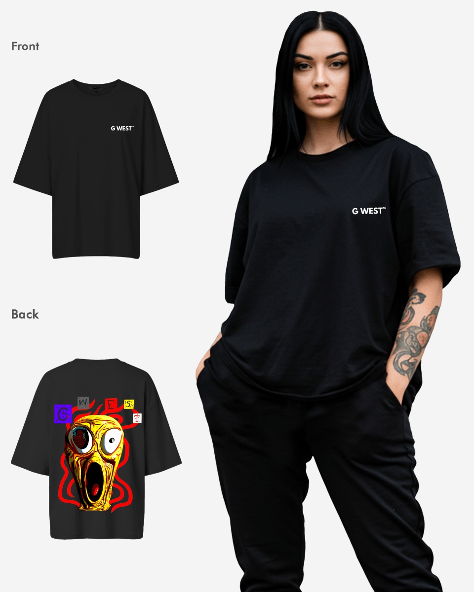 G West Oversized Yellow Face Lifestyle Tee- WOMEN
