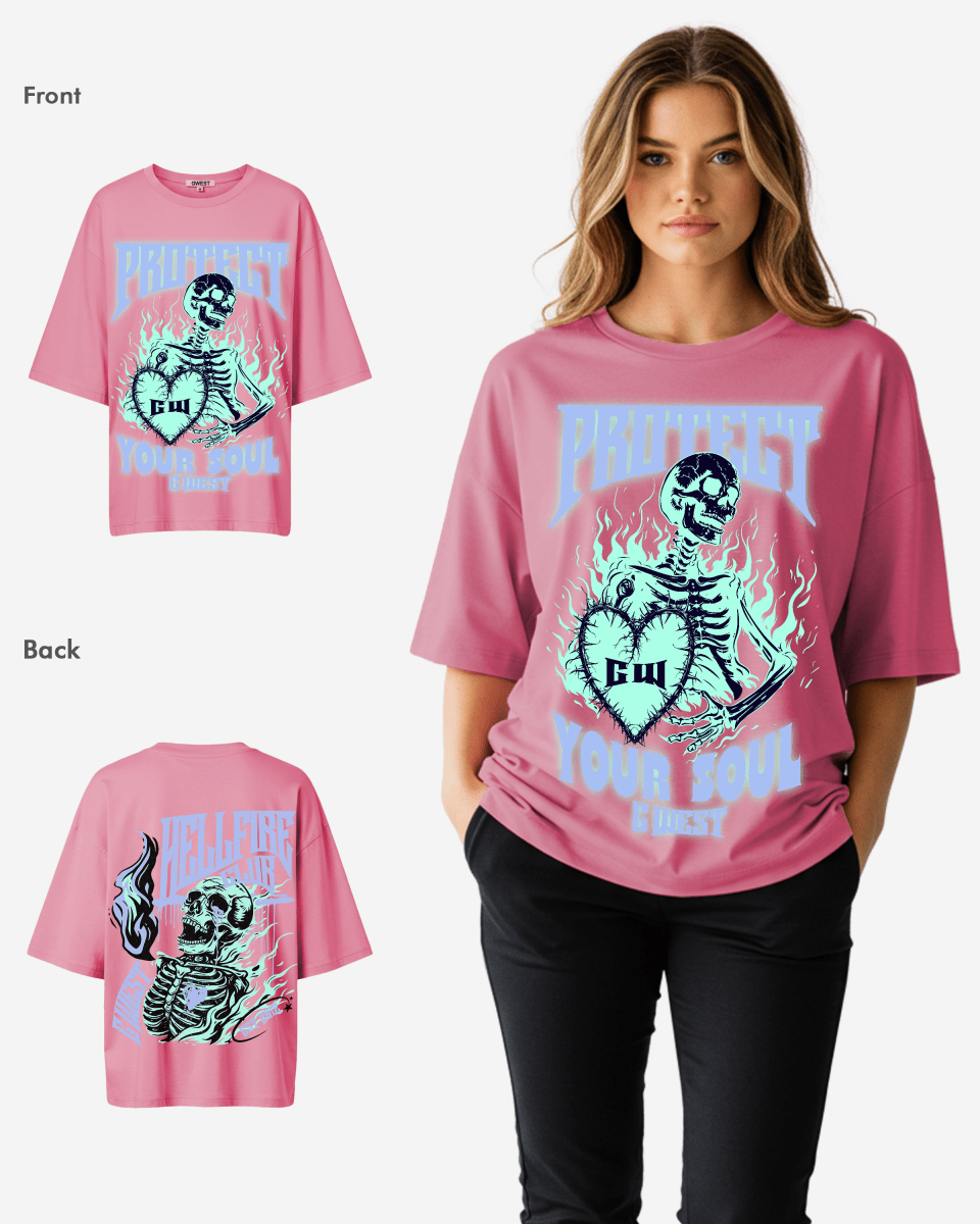 G West protect your soul Oversized tee -WOMEN