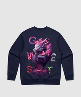 G West Purple Dragon Heavy Premium Crewneck