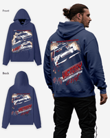 G West Racing Club Double Hit Black Hoodie Big and Tall
