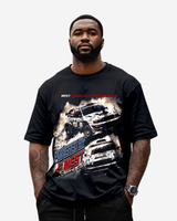 G West Racing Club Double Hit Black Tee Big and Tall