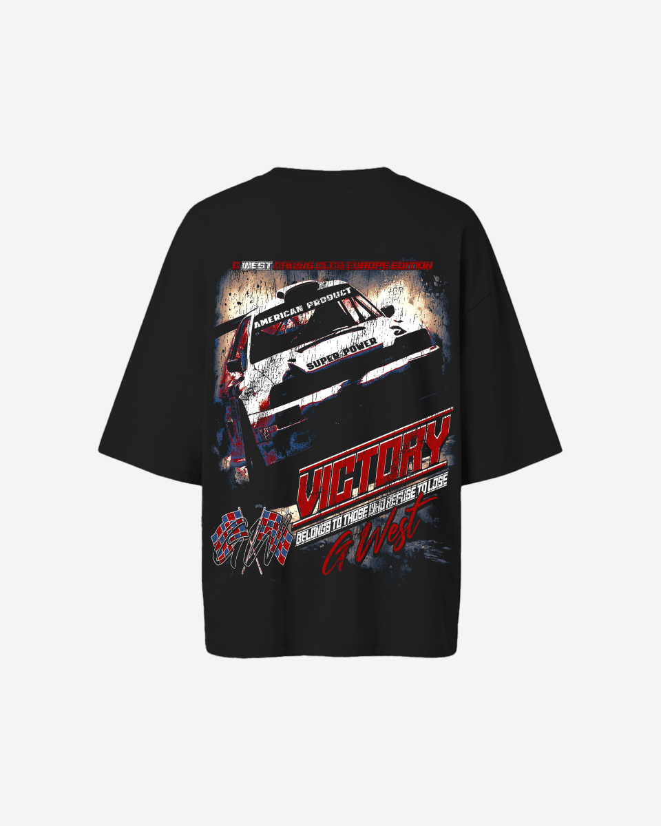 G West Racing Club Double Hit Premium Oversized Tee - WOMEN